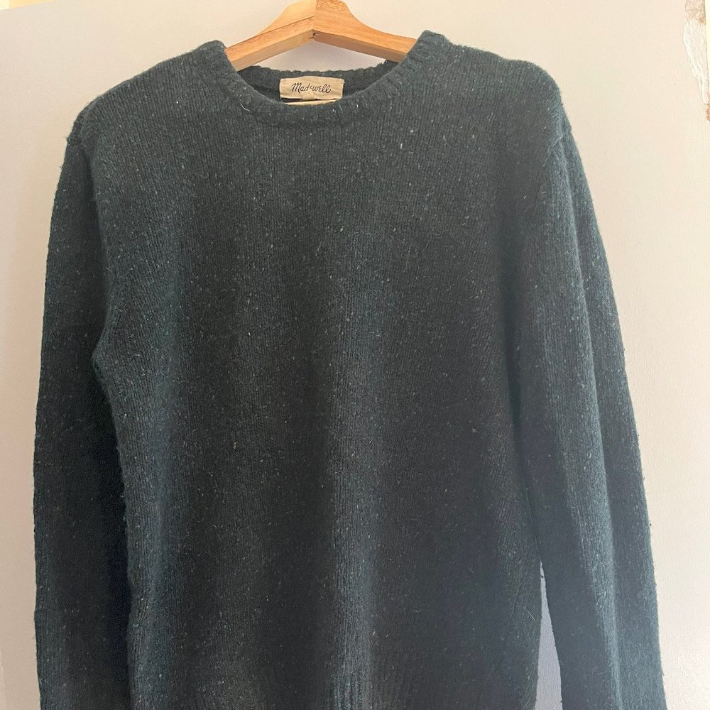 Madewell alpaca merino wool blend sweater, dark green, medium
